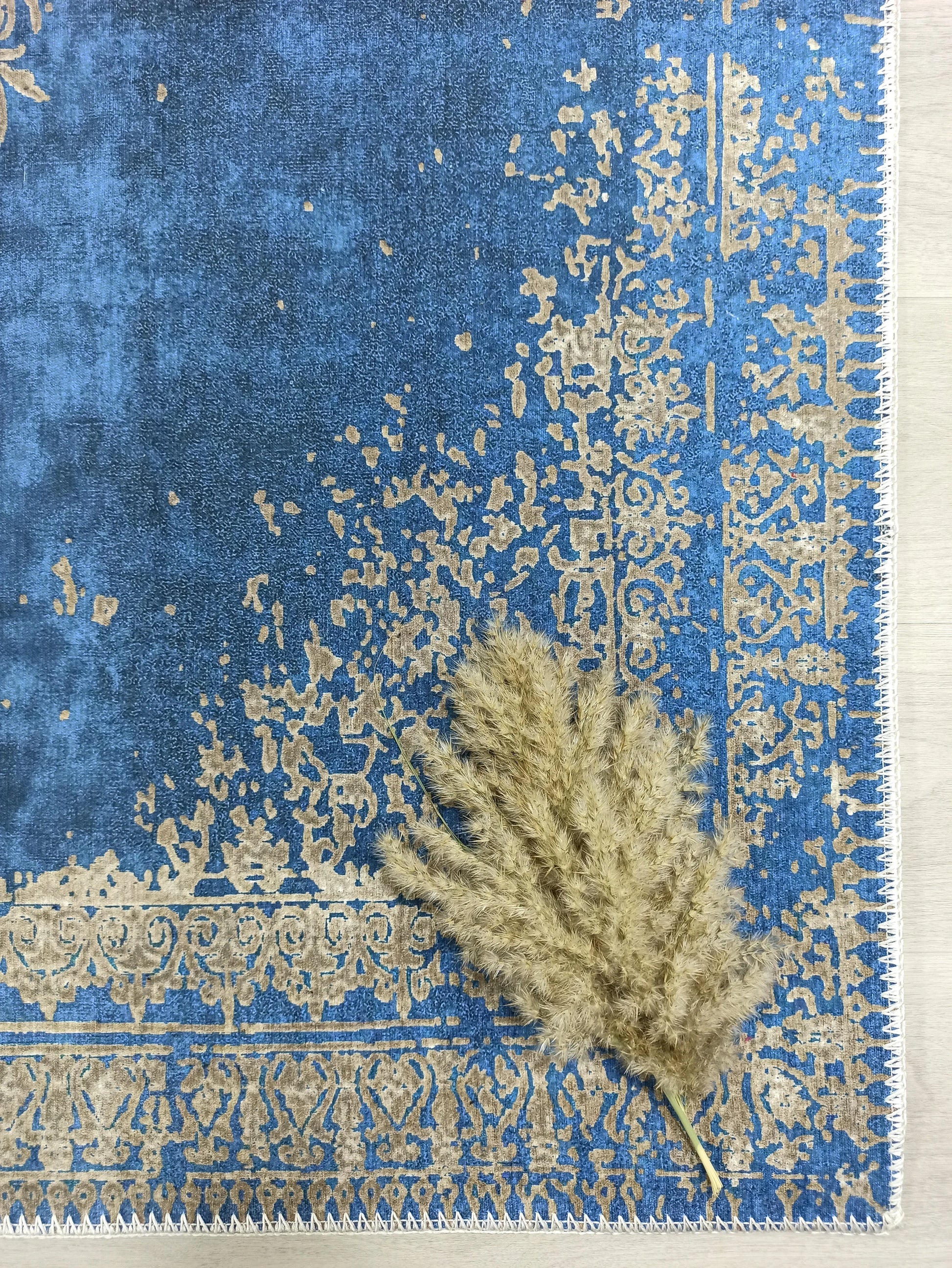 Açık Mavi Lacivert Vintage Halı-Pera Halı