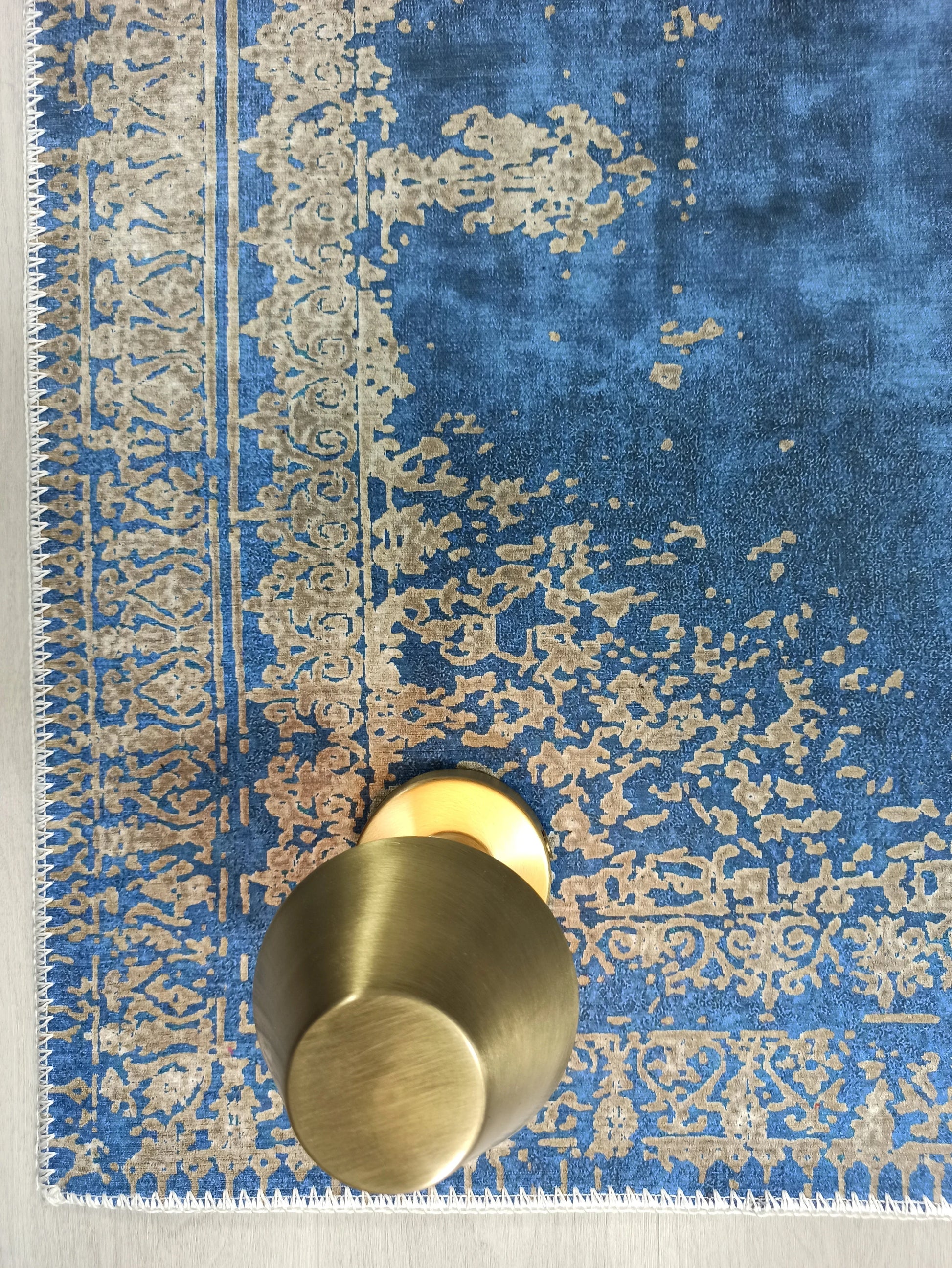 Açık Mavi Lacivert Vintage Halı-Pera Halı