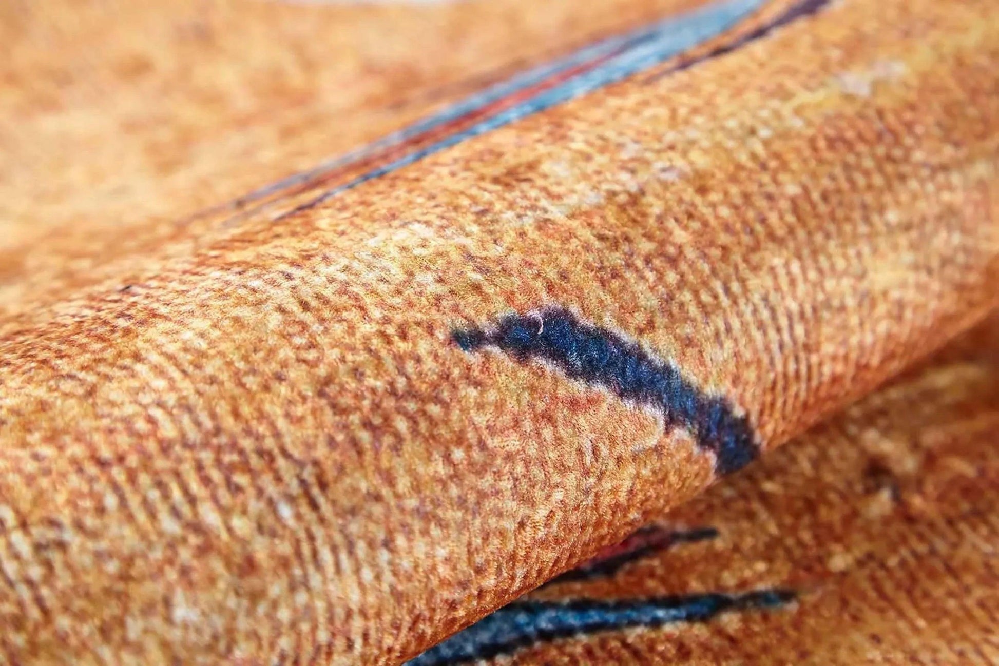 Açık Mavi ve Turuncu Yaprak Desenli Anadolu Kilim Halı-Pera Halı