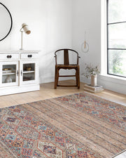 Anadolu Tarzı Kahverengi Bej Geometrik Desenli Kilim Halı-Pera Halı