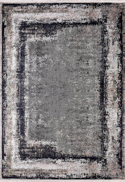 Antrasit Çizgili Koyu Gri Modern Halı-Pera Halı