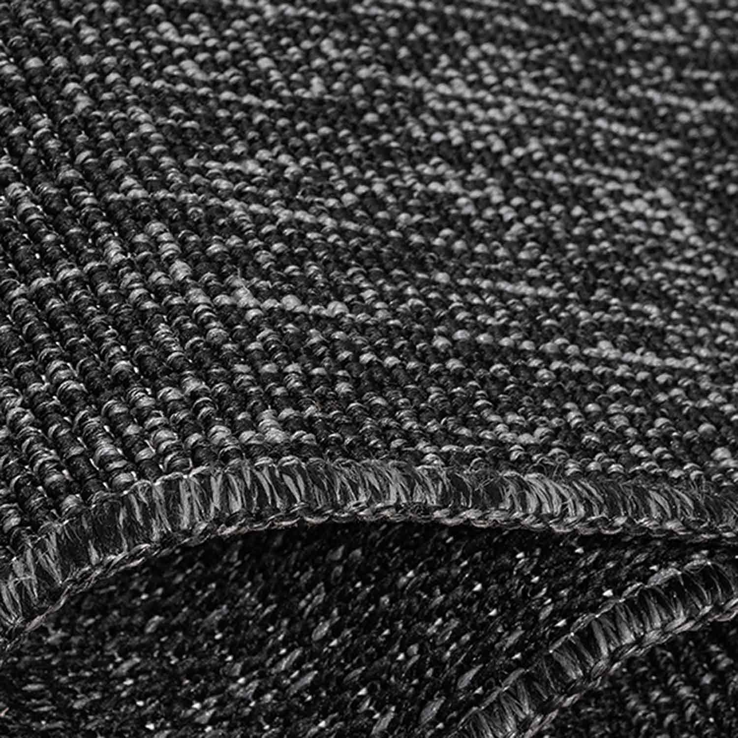 Antrasit Siyah Dokuma Görünümlü Modern Halı-Pera Halı