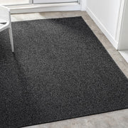 Antrasit Siyah Dokuma Görünümlü Modern Halı-Pera Halı