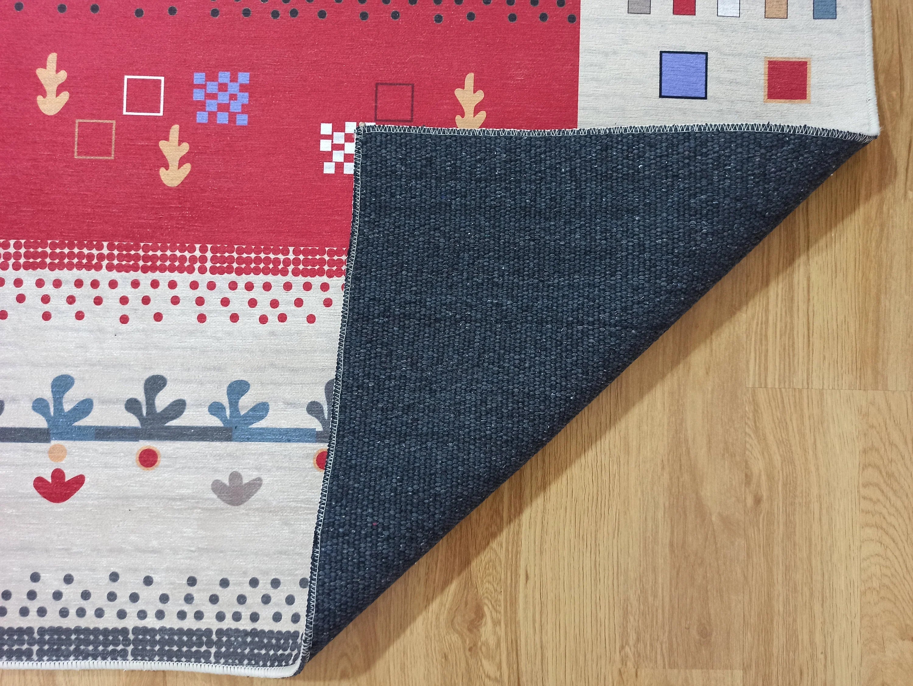 Renkli ve Figürlü Modern Kilim Halı