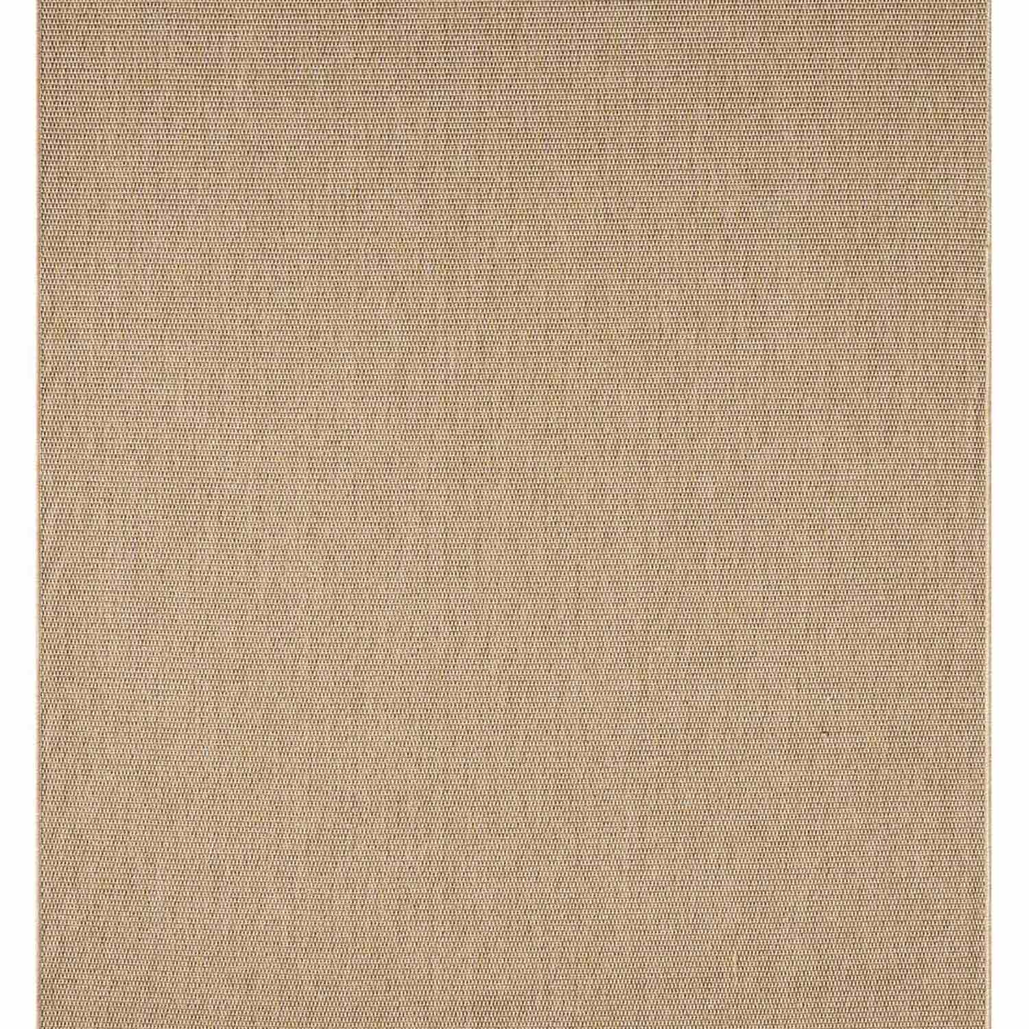 Koyu Bej Jüt Hasır Görünümlü Modern Halı