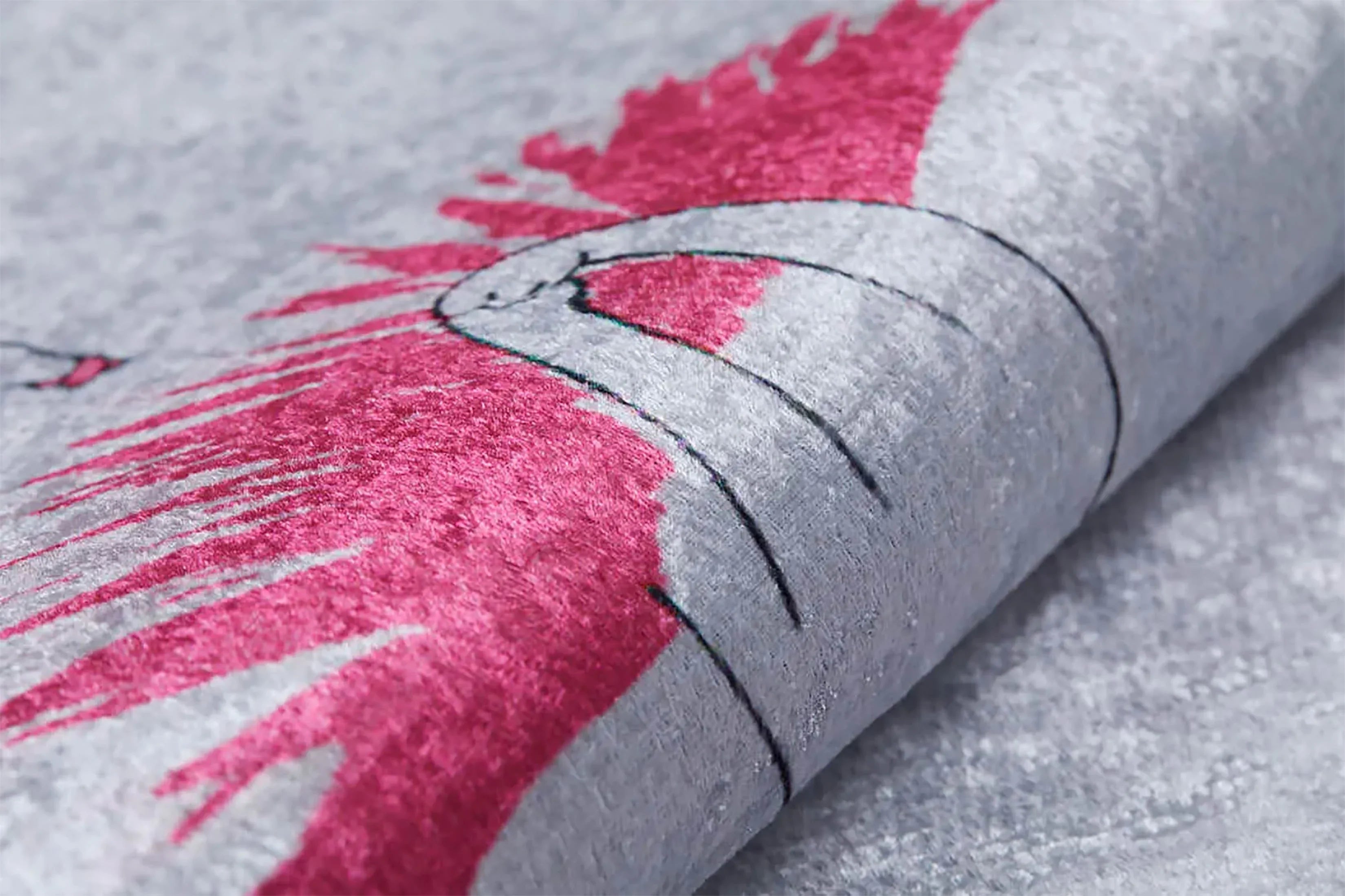 Balerin Kız ve Tavşan Pembe Çocuk Halısı-Pera Halı