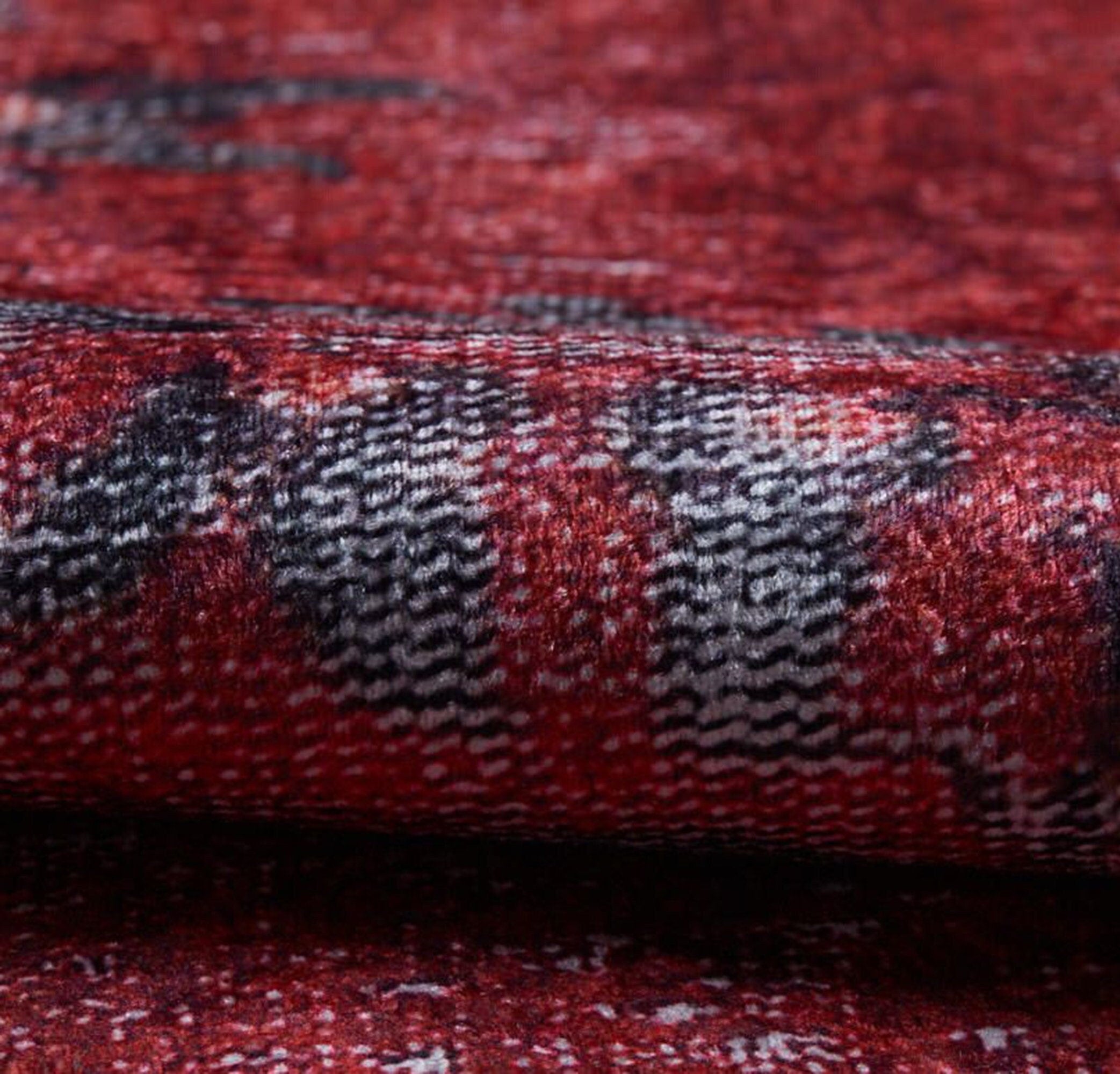 Kırmızı Bej Geometrik Desenli Anadolu Kilim Halı - Pera Halı