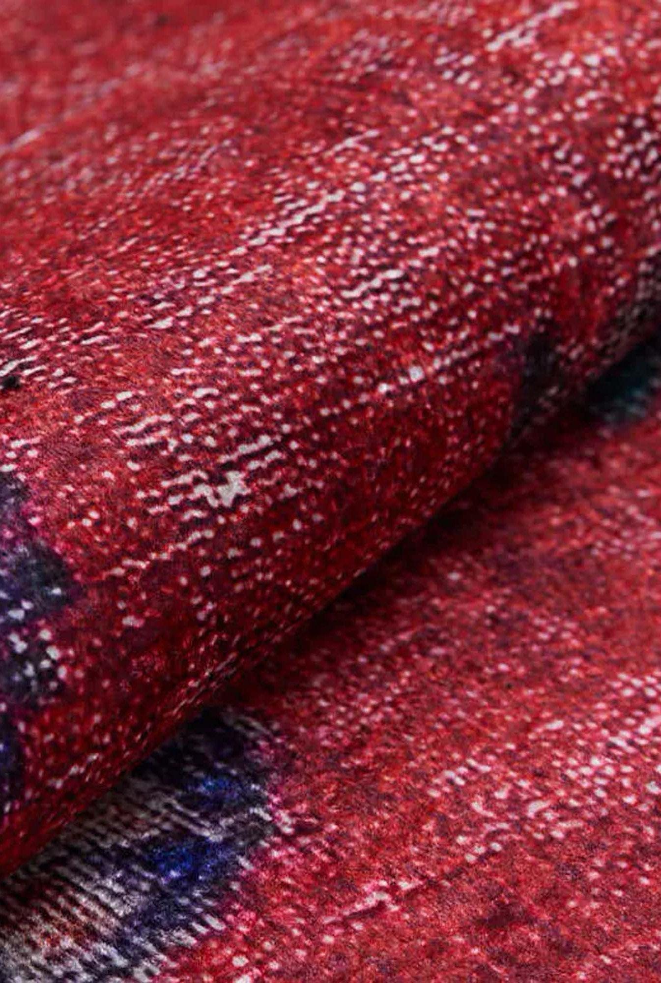 Kırmızı Bej Geometrik Desenli Anadolu Kilim Halı - Pera Halı
