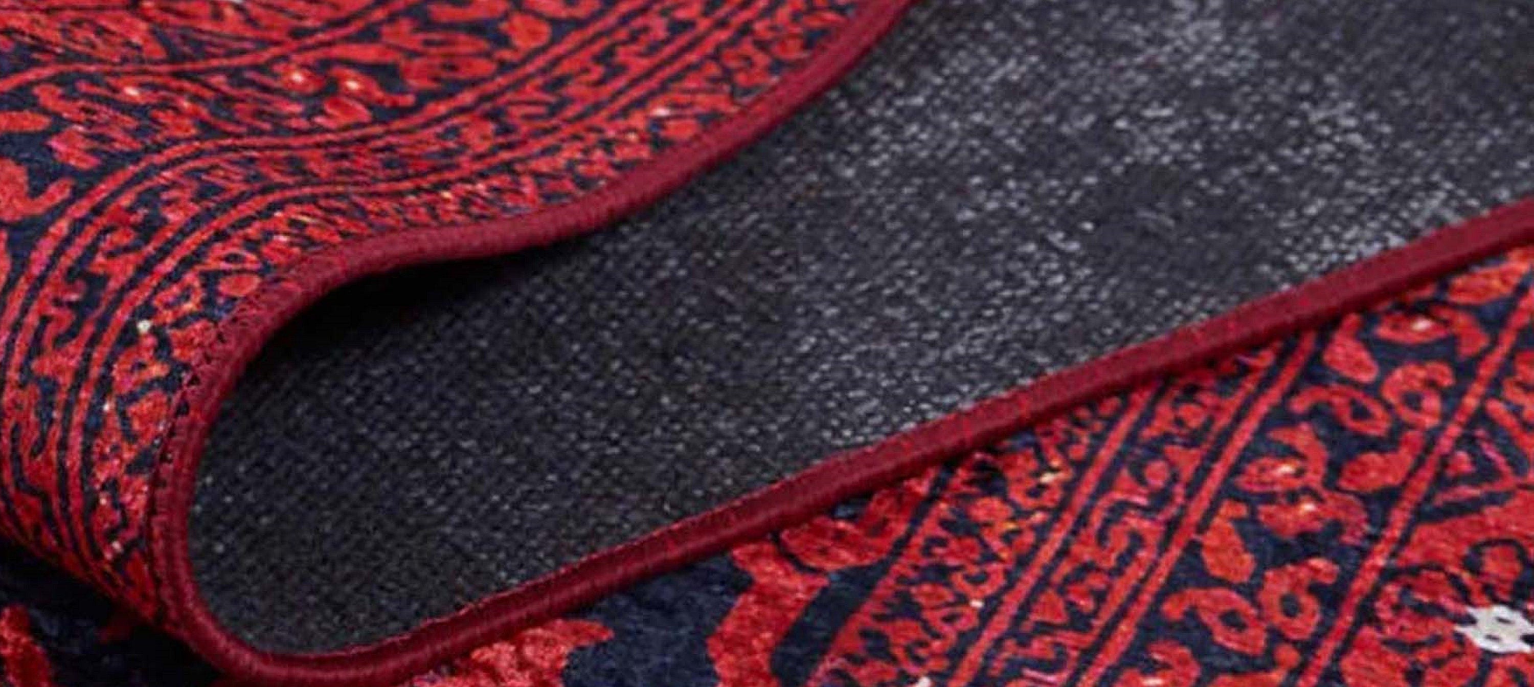 Kırmızı Bej Geometrik Desenli Anadolu Kilim Halı - Pera Halı
