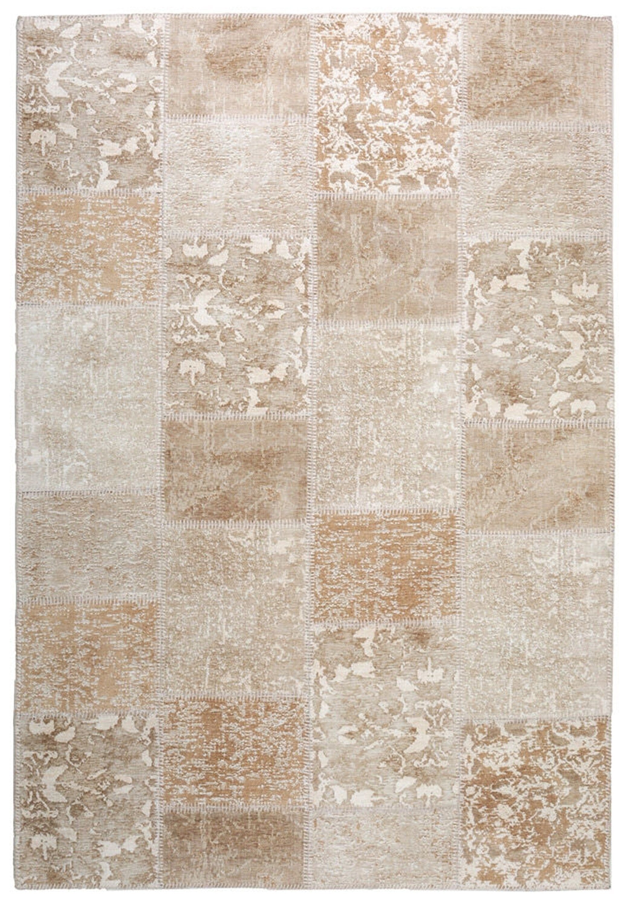 Eskitme Patchwork Bej Halı - Pera Halı
