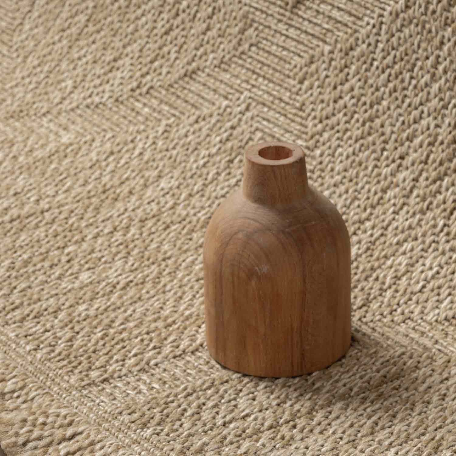 Bej Altıgen Modern Jüt Görünümlü Halı-Pera Halı