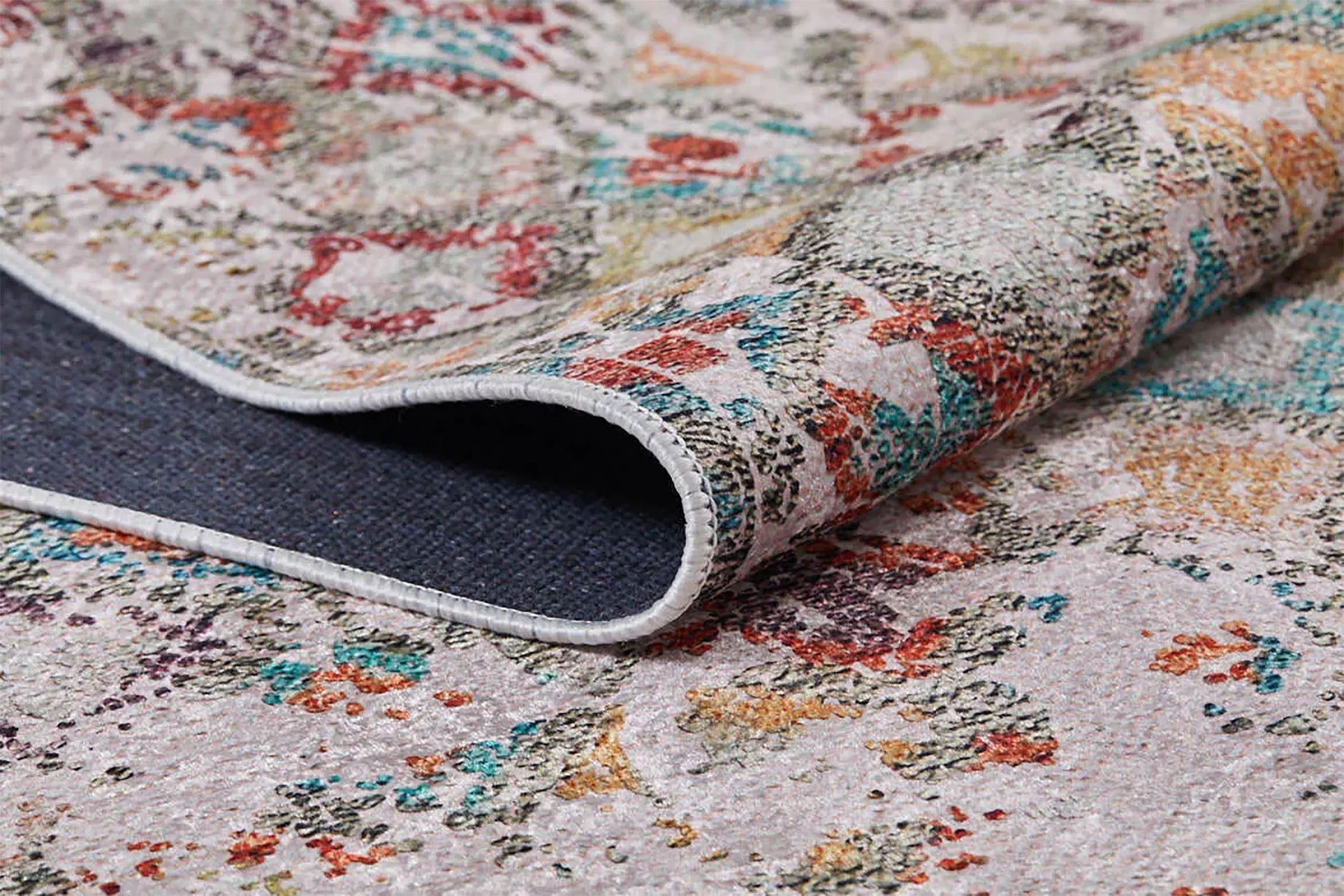 Bej Çiçekli Oryantal Halı-Pera Halı