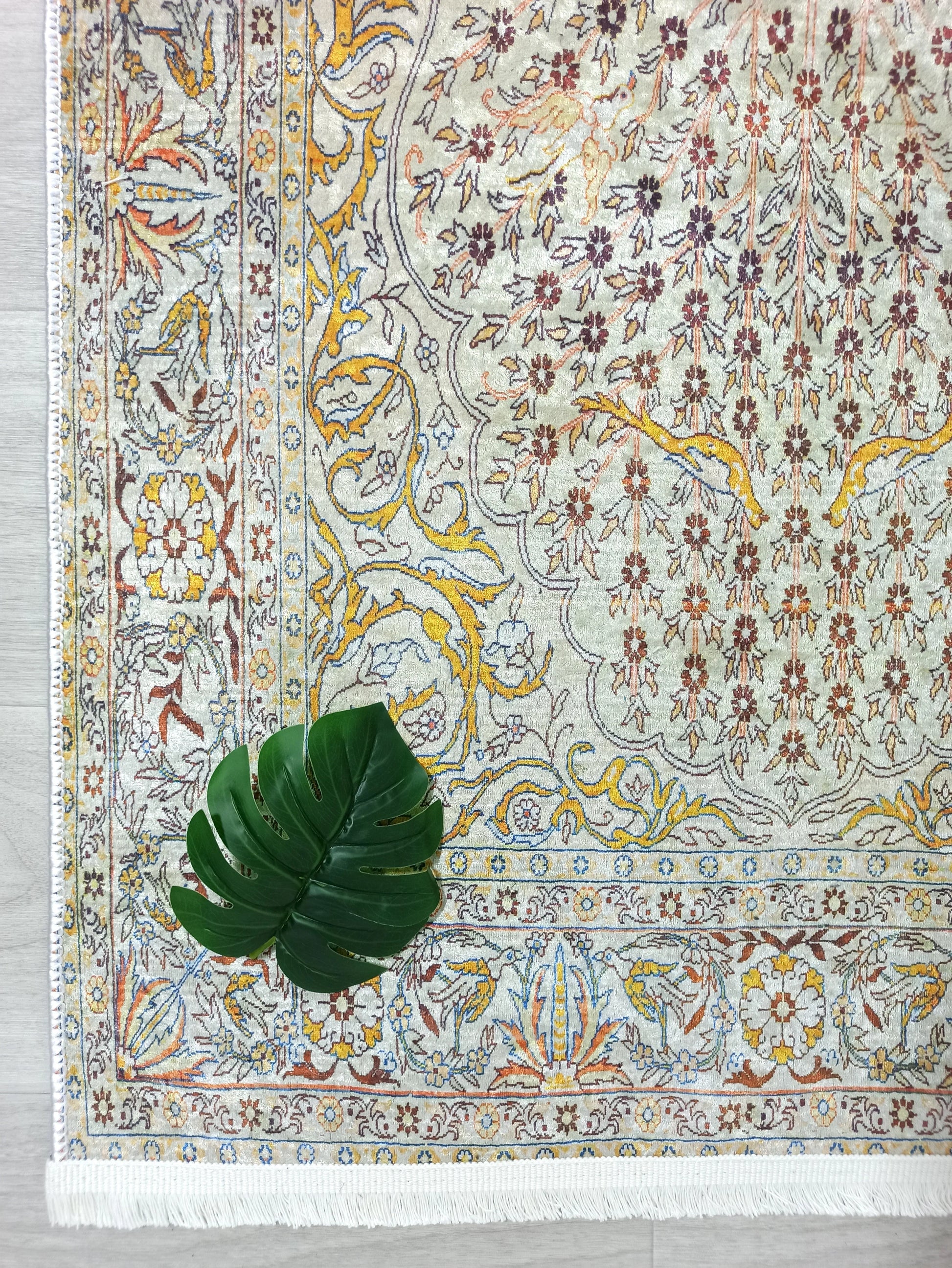 Bej Fildişi Vintage Doğal Halı-Pera Halı