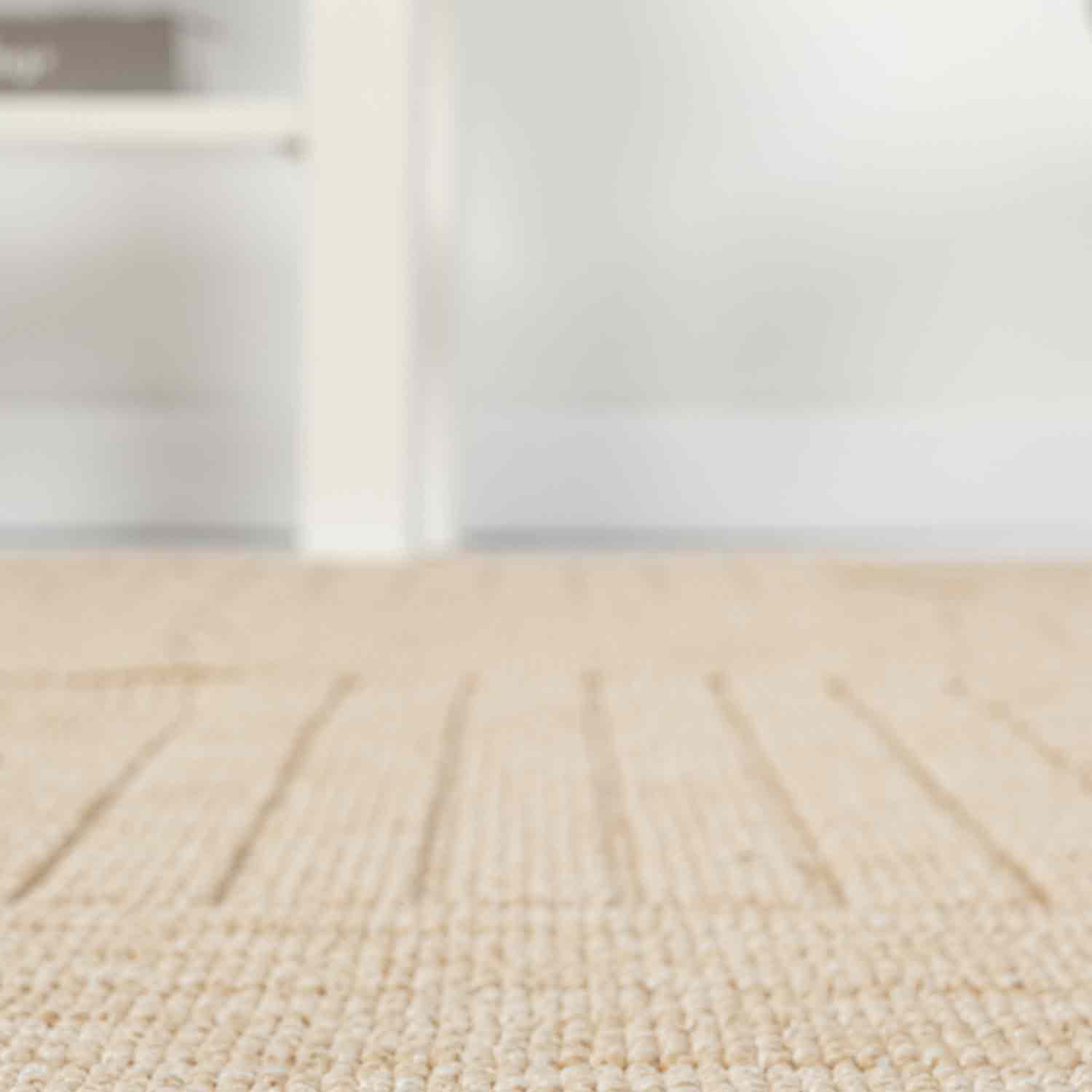 Bej Geometrik Desenli Yumuşak Modern Halı-Pera Halı