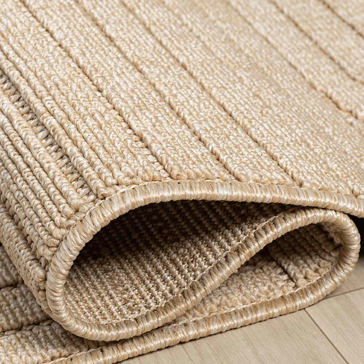 Bej Geometrik Desenli Yumuşak Modern Halı-Pera Halı