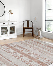 Bej Geometrik Kilim Halı-Pera Halı