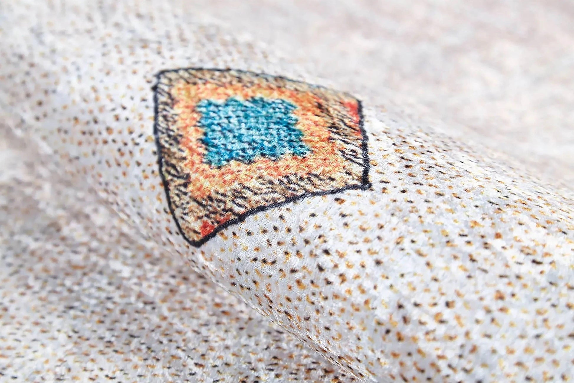 Bej Geometrik Modern Antika Vintage Halı-Pera Halı