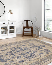 Bej Geometrik Oryantal Madalyon Halı-Pera Halı