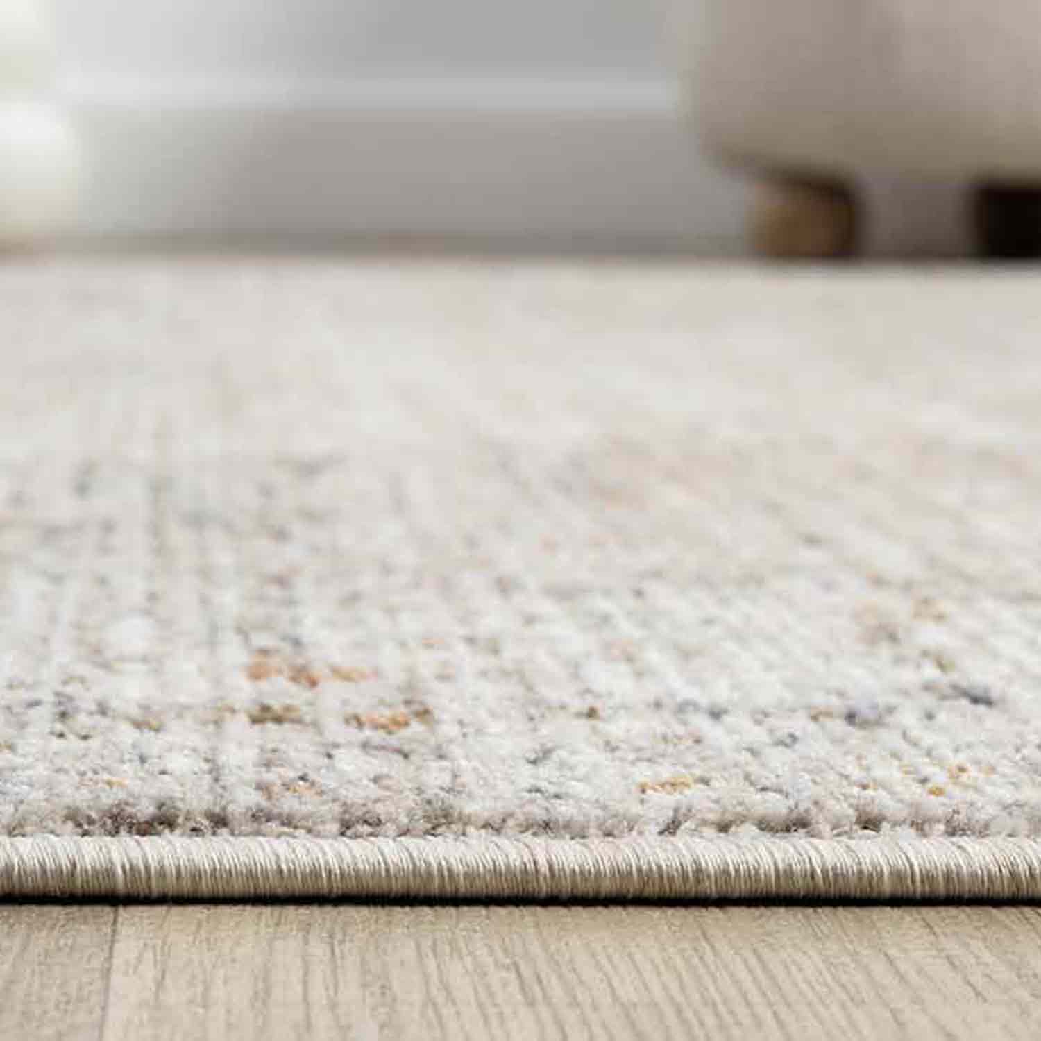 Bej Gri Klasik Medallion Eskitme Halı-Pera Halı