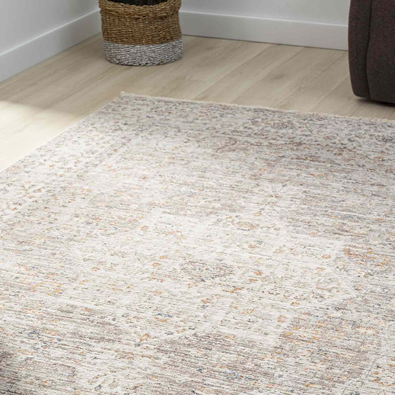 Bej Gri Ton Sür Ton Klasik Medallion Halı-Pera Halı