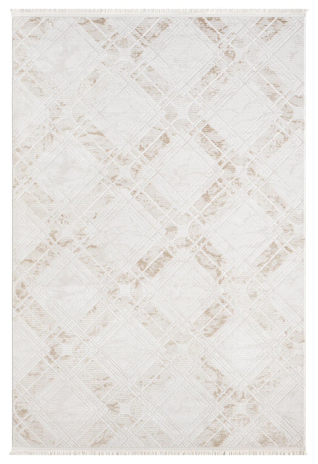 Bej Kahve Baklava Geometrik Modern Halı-Pera Halı