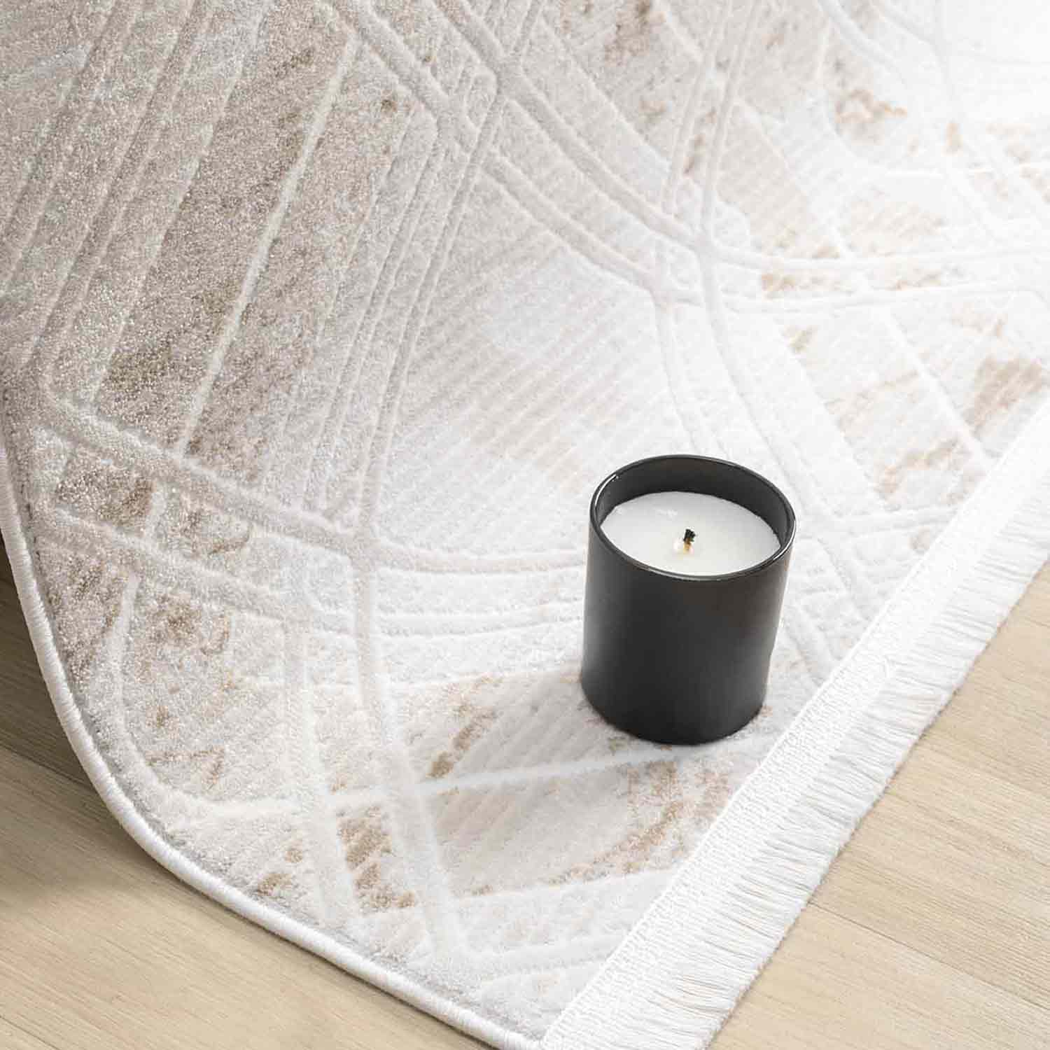 Bej Kahve Baklava Geometrik Modern Halı-Pera Halı