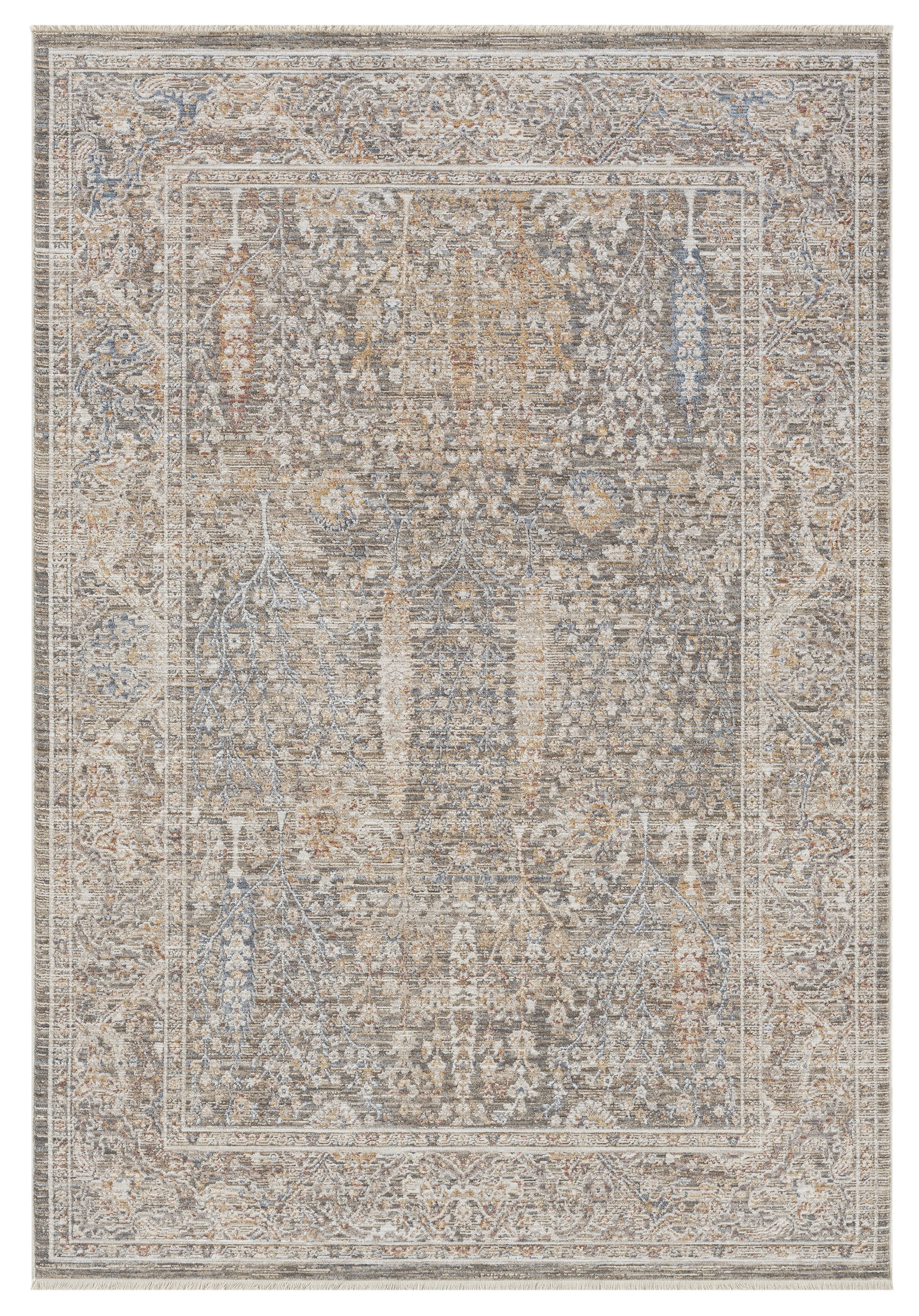 Bej Kahve Çok Renkli Klasik Halı-Pera Halı