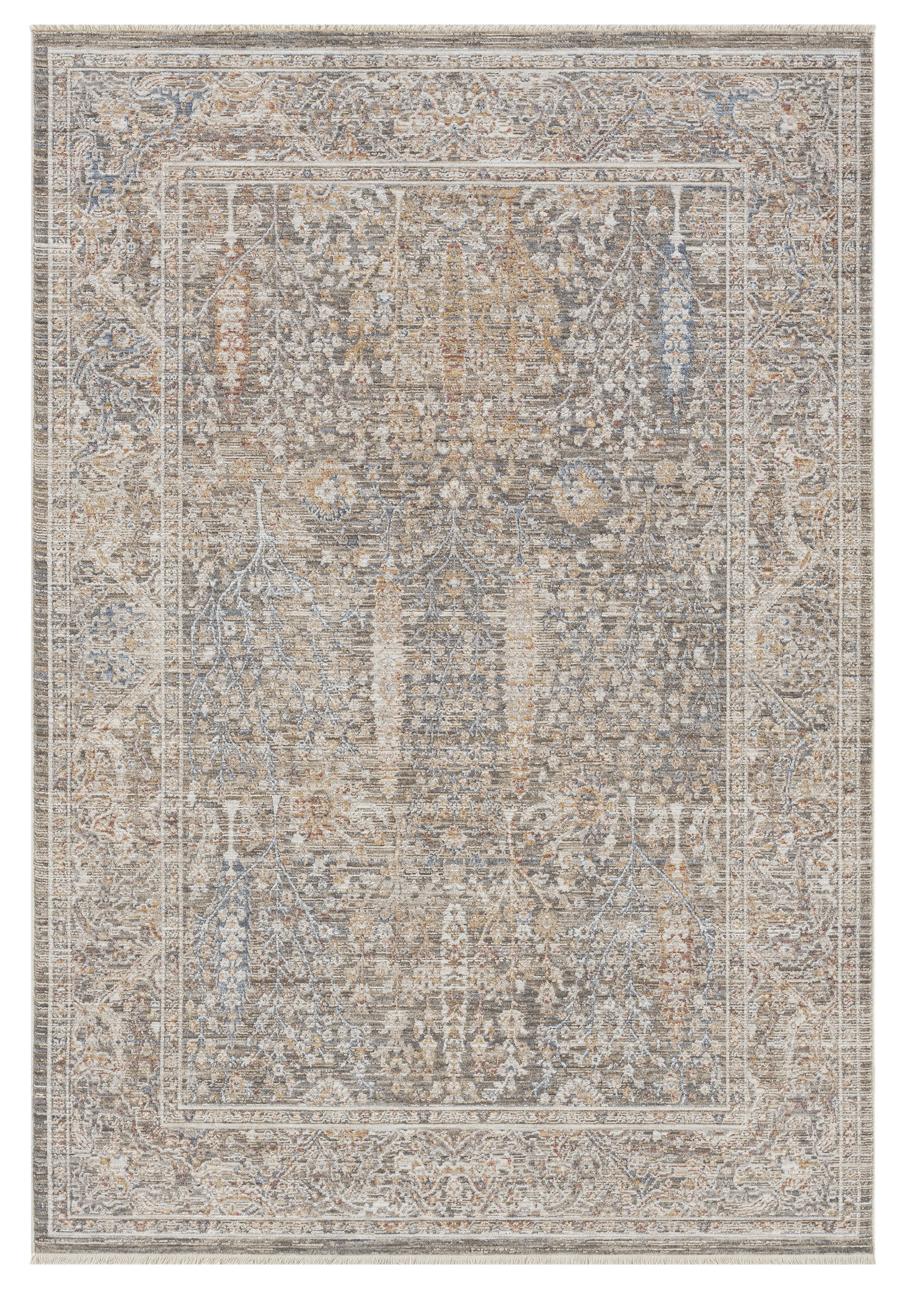 Bej Kahve Çok Renkli Klasik Halı-Pera Halı