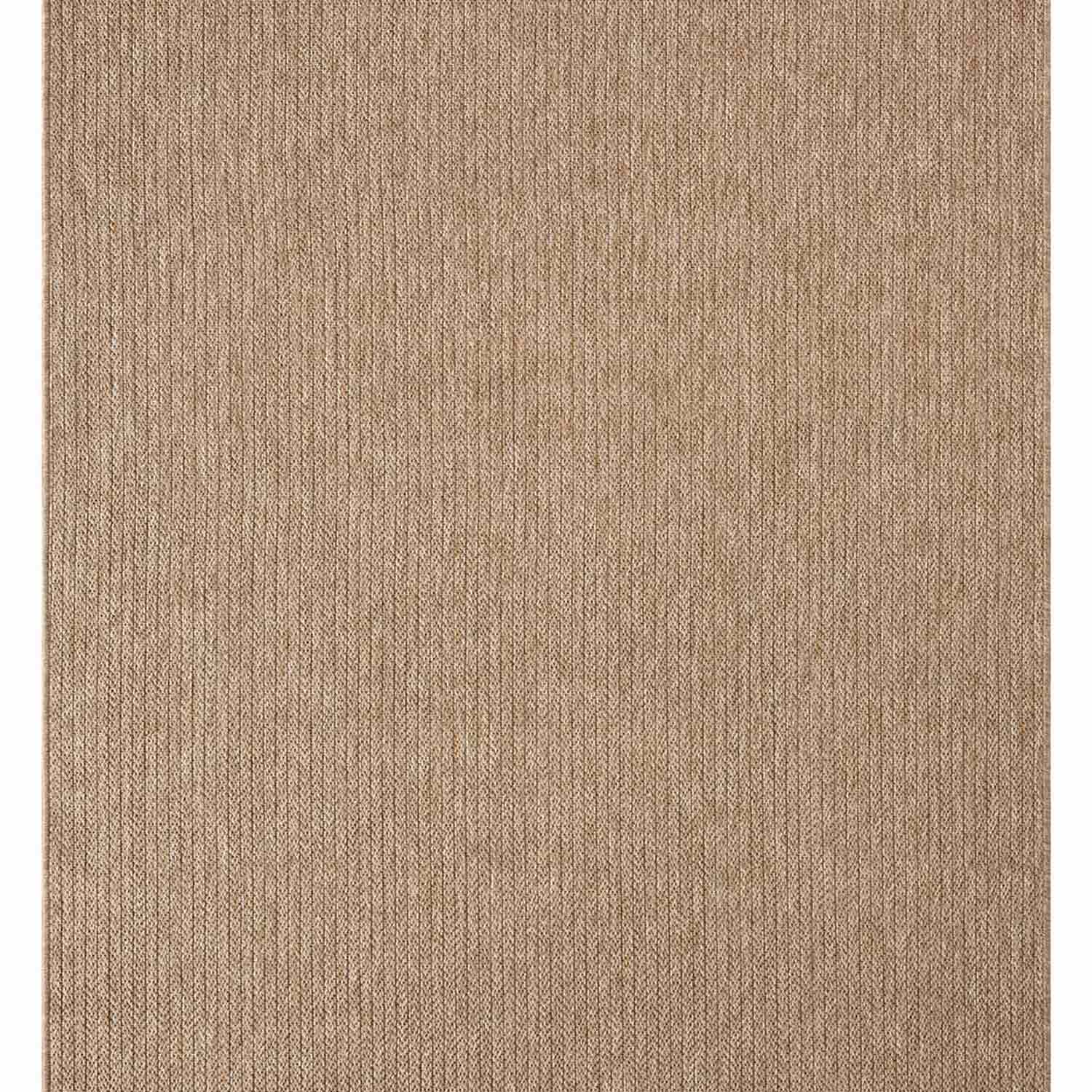 Bej Kahve Hasır Dokulu Modern Saçaklı Halı-Pera Halı