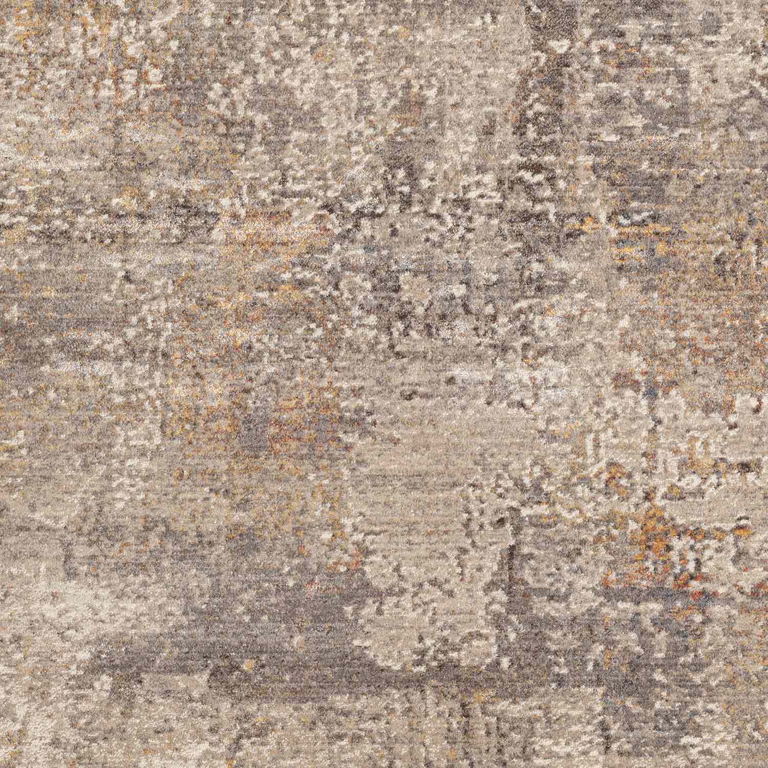 Bej Kahve Soyut Eskitme Desenli Halı-Pera Halı