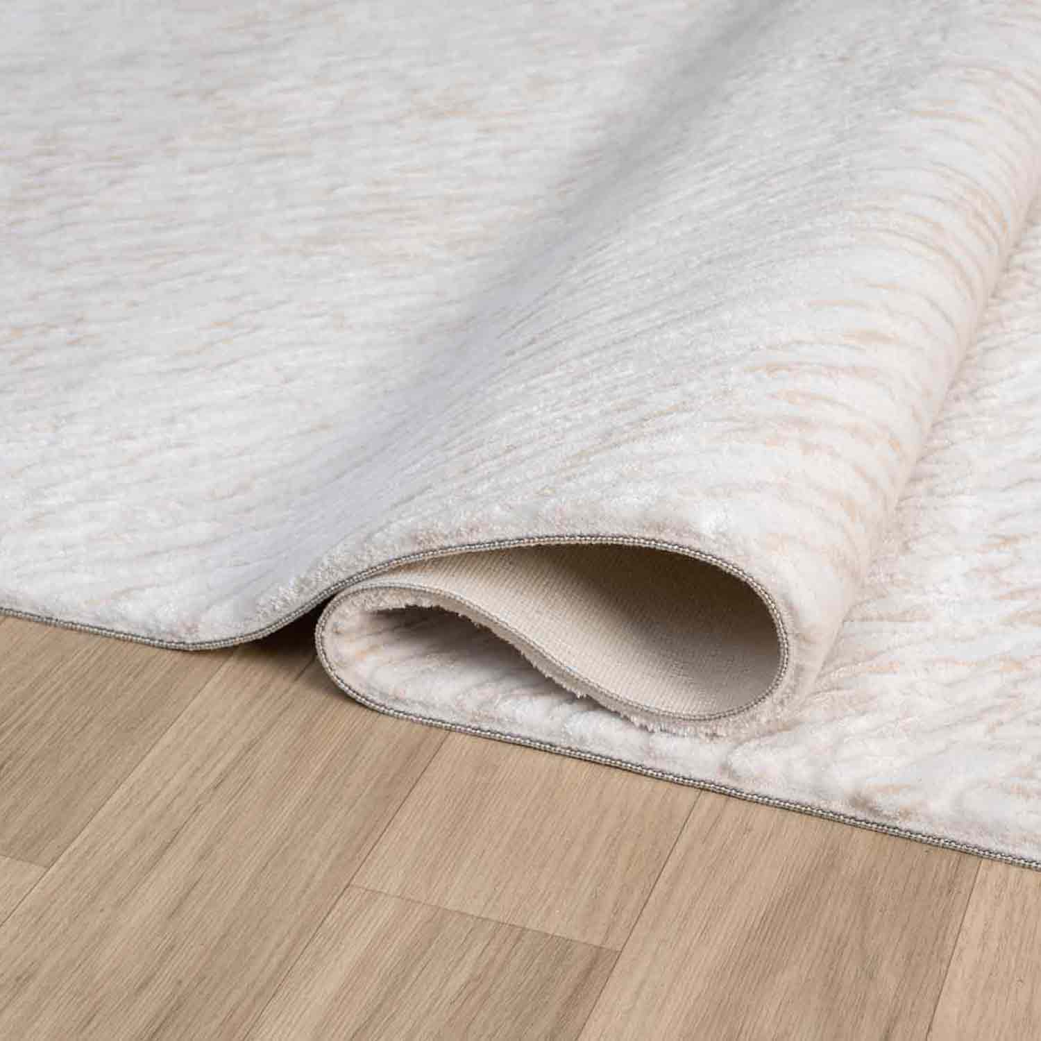 Bej Krem Soyut Çizgili Modern Halı-Pera Halı