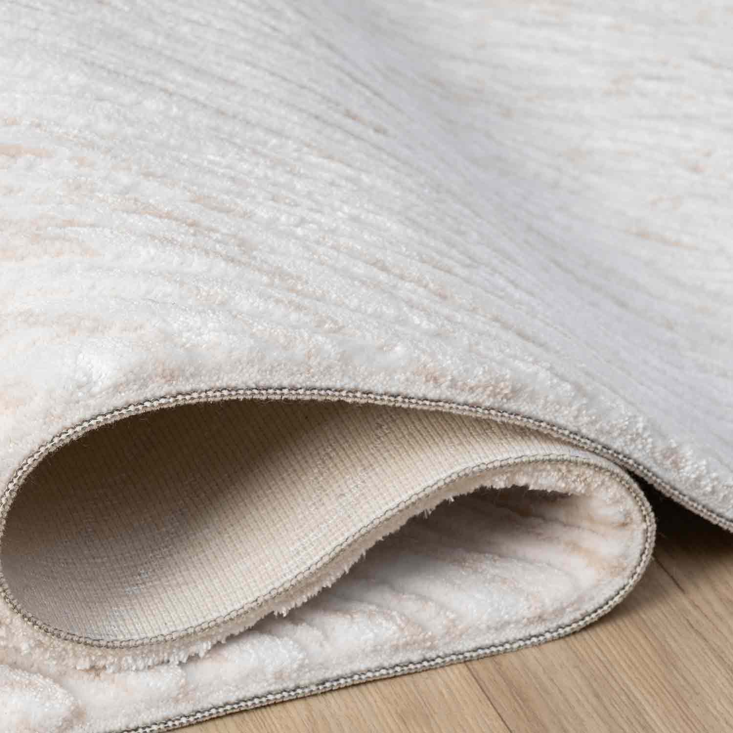 Bej Krem Soyut Çizgili Modern Halı-Pera Halı