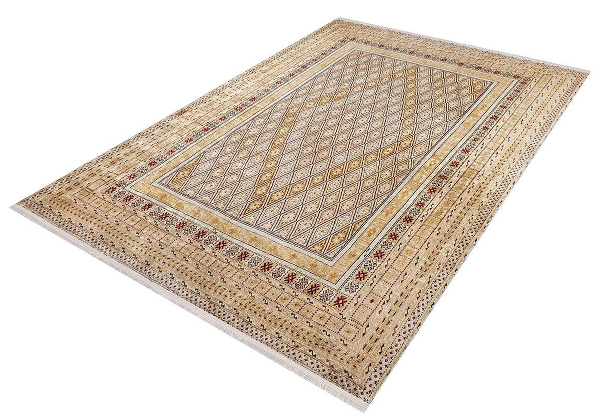 Bej Pastel Sarı Anadolu Kilim Halı-Pera Halı