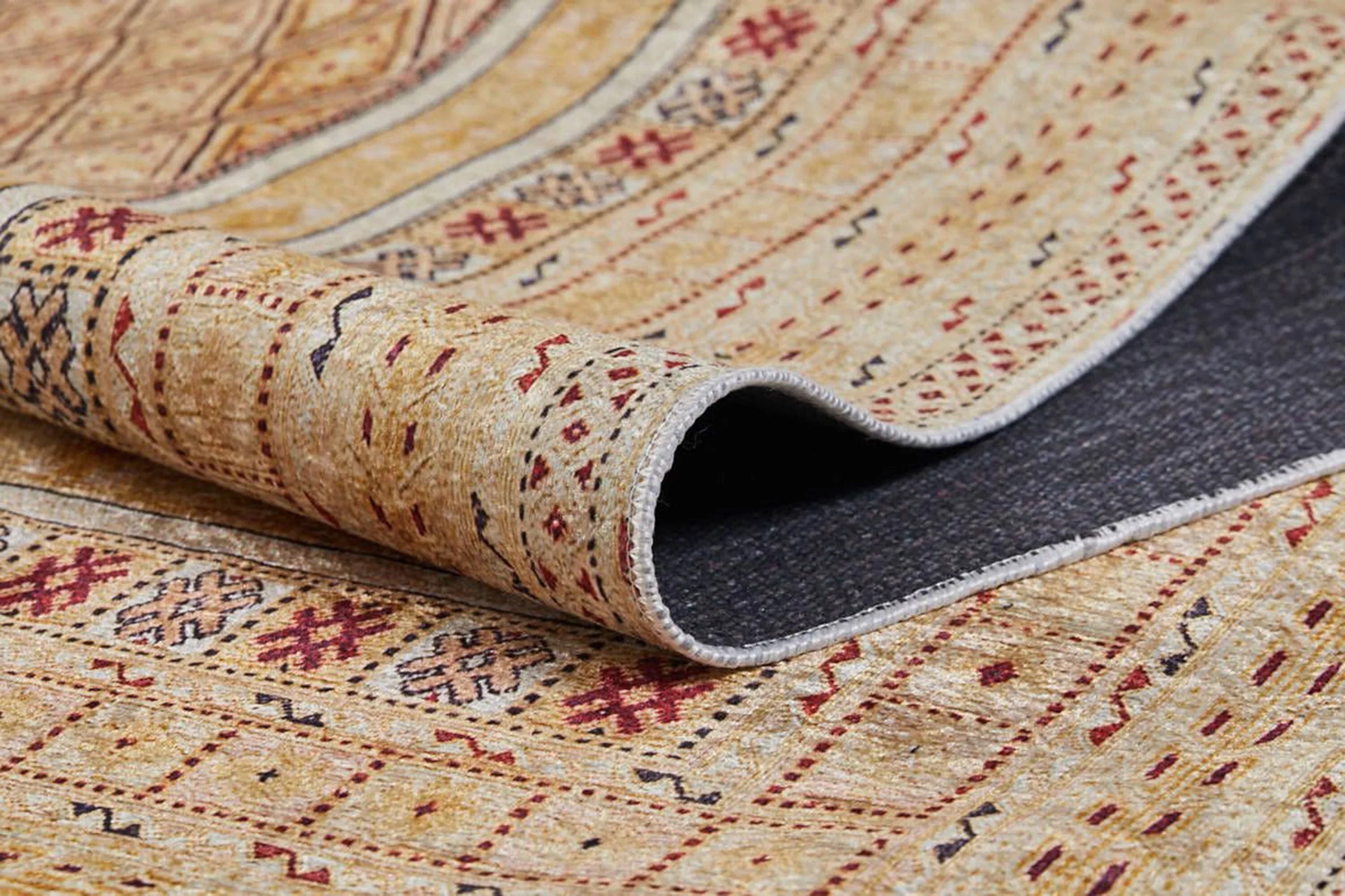 Bej Pastel Sarı Anadolu Kilim Halı-Pera Halı