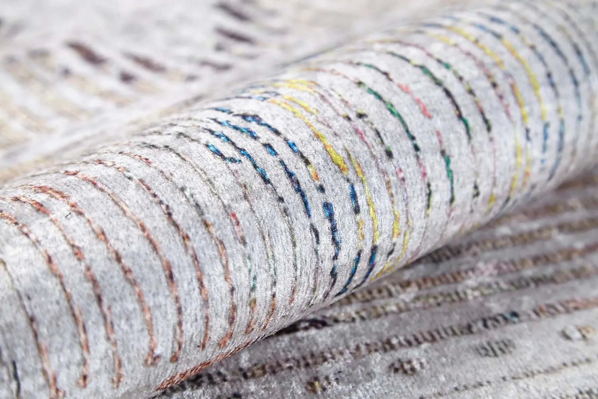 Bej Renkli Motifli Bohem Halı-Pera Halı