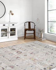 Bej Renkli Motifli Bohem Halı-Pera Halı