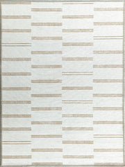 Bej ve Kahverengi Çizgili Nötr Vintage Halı-Pera Halı