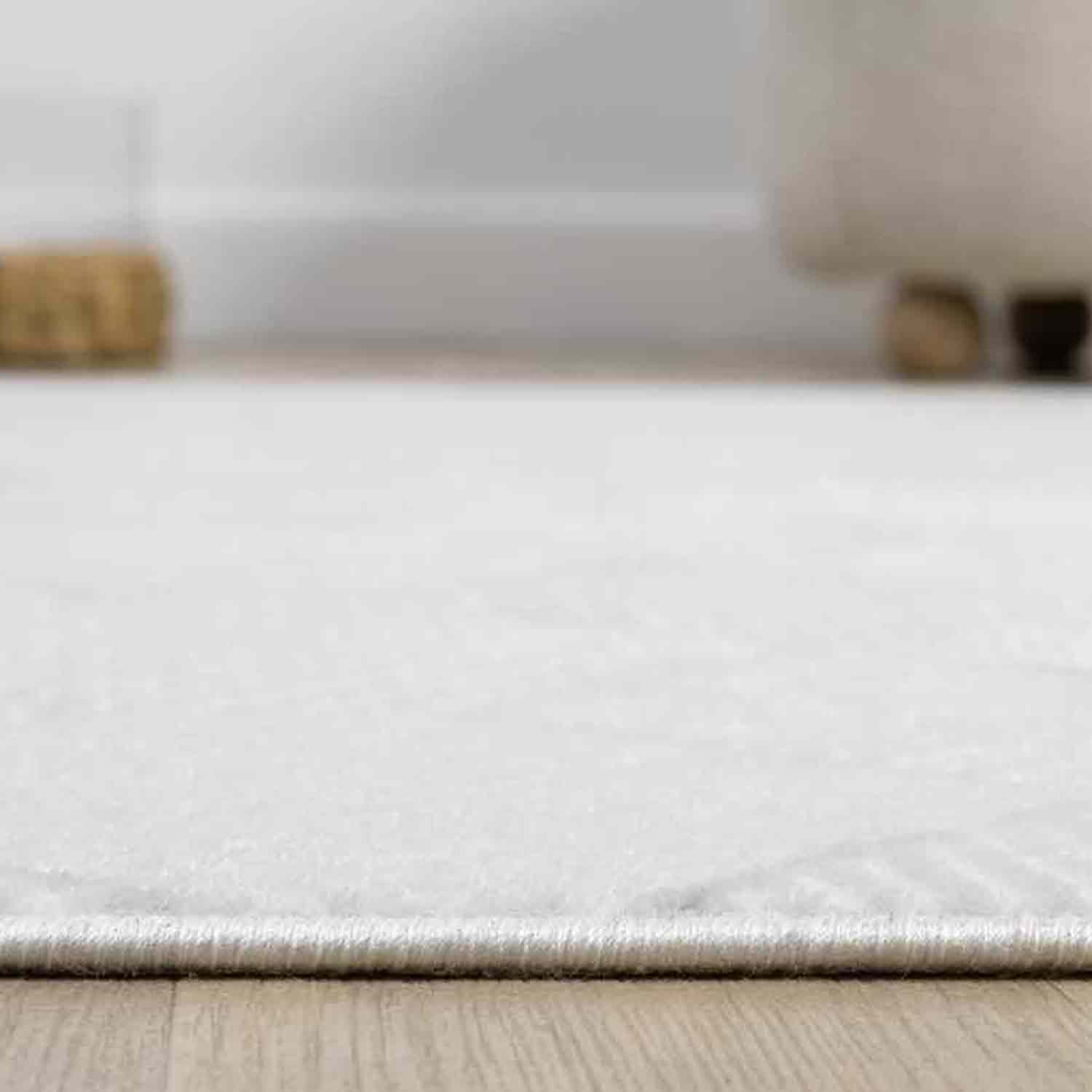 Beyaz Gri Altıgen Geometrik Modern Halı-Pera Halı