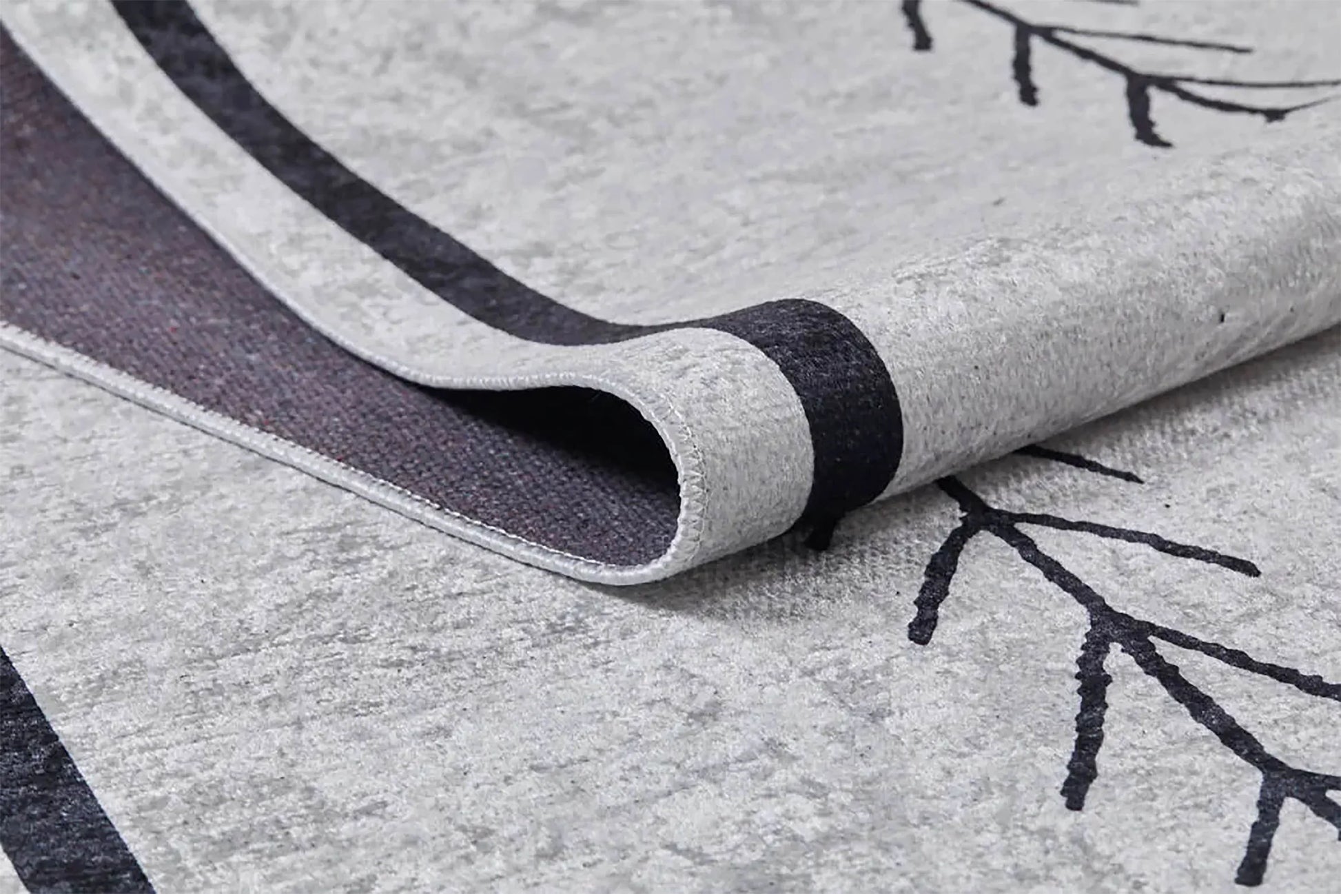 Beyaz Gri Bohem Geometrik İskandinav Desenli Salon Halısı-Pera Halı