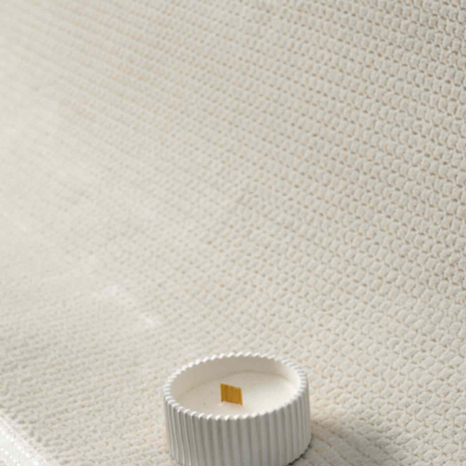 Beyaz Gri Düz Dokulu Modern Halı-Pera Halı