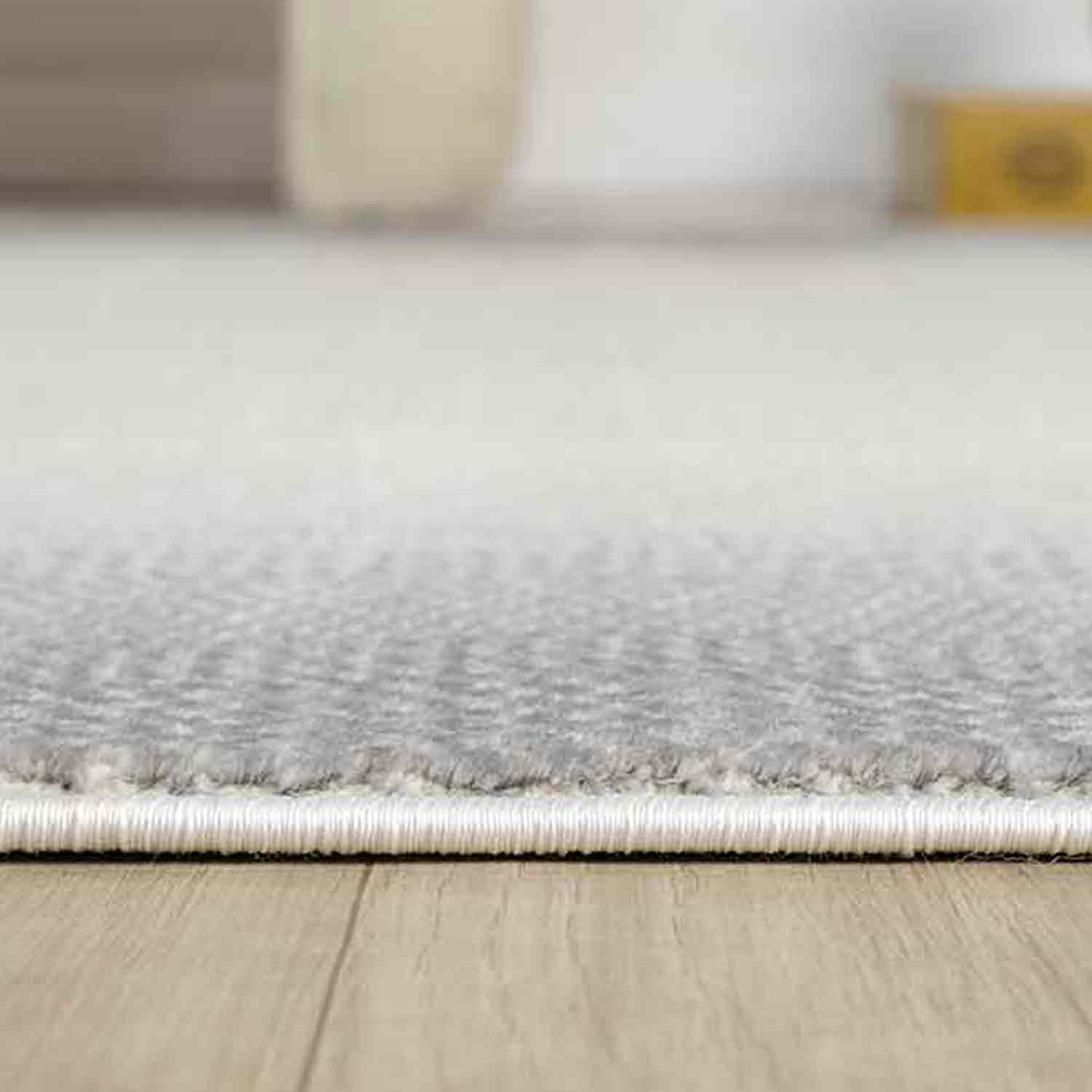 Beyaz Gri Gradien Bordürlü Modern Halı-Pera Halı