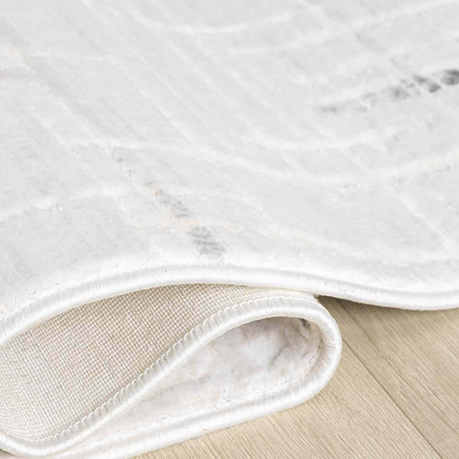 Beyaz Gri Siyah Soyut Çizgili Modern Halı-Pera Halı