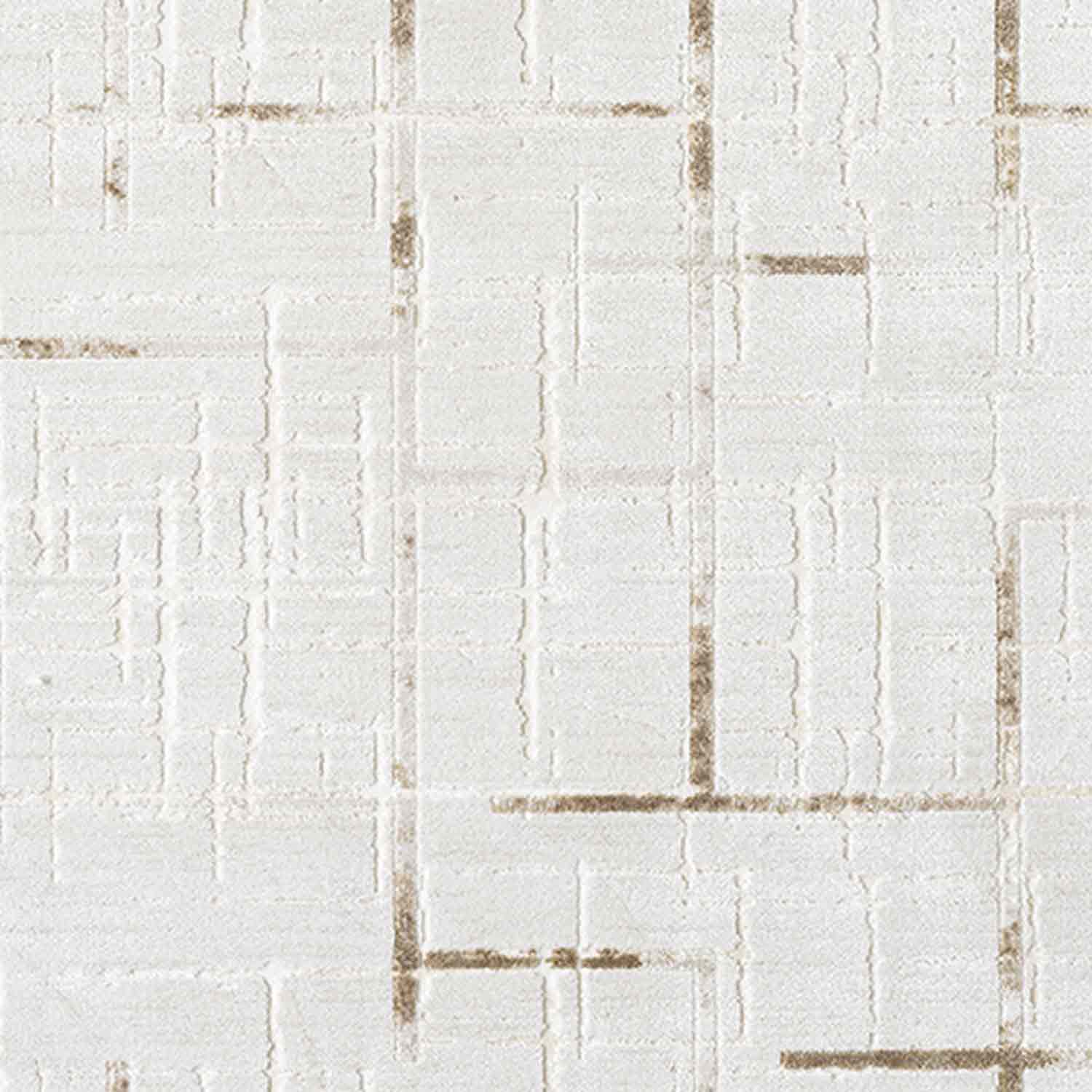 Beyaz Kahve Bej Çizgili Modern Halı-Pera Halı