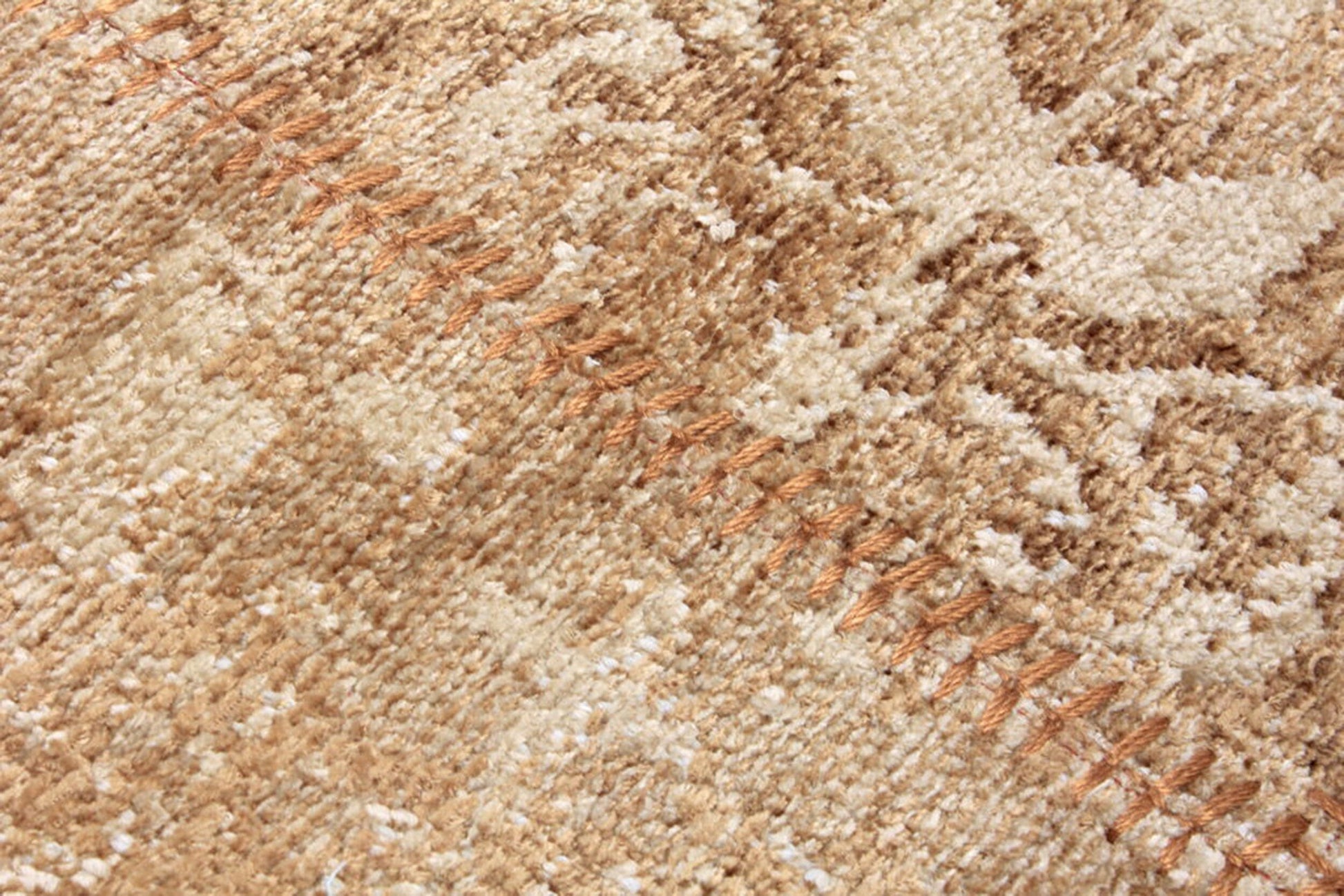 Eskitme Patchwork Açık Kahverengi Halı - Pera Halı