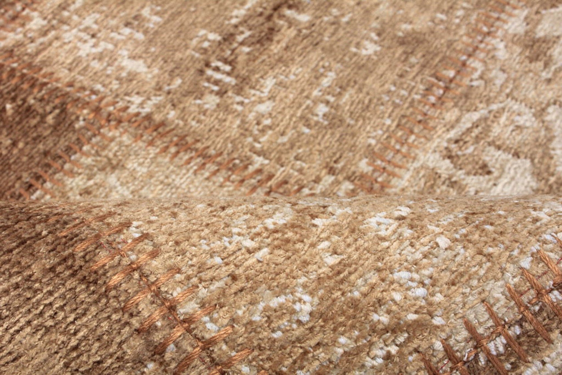 Eskitme Patchwork Açık Kahverengi Halı - Pera Halı