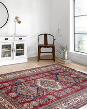 Bordo Klasik Desenli Oryantal Halı-Pera Halı