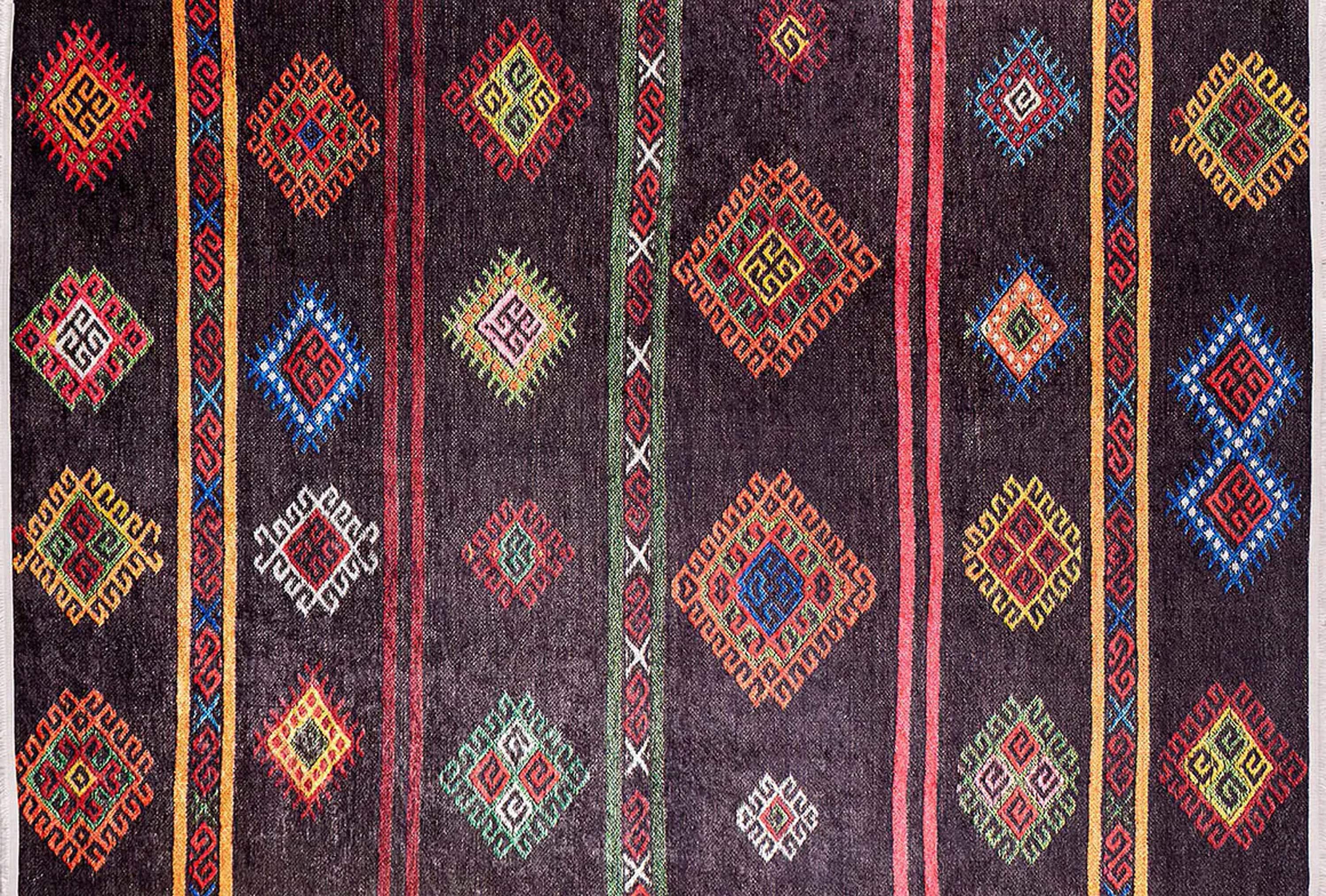 Uşak Koyu Kahverengi Kilim Halısı - Pera Halı