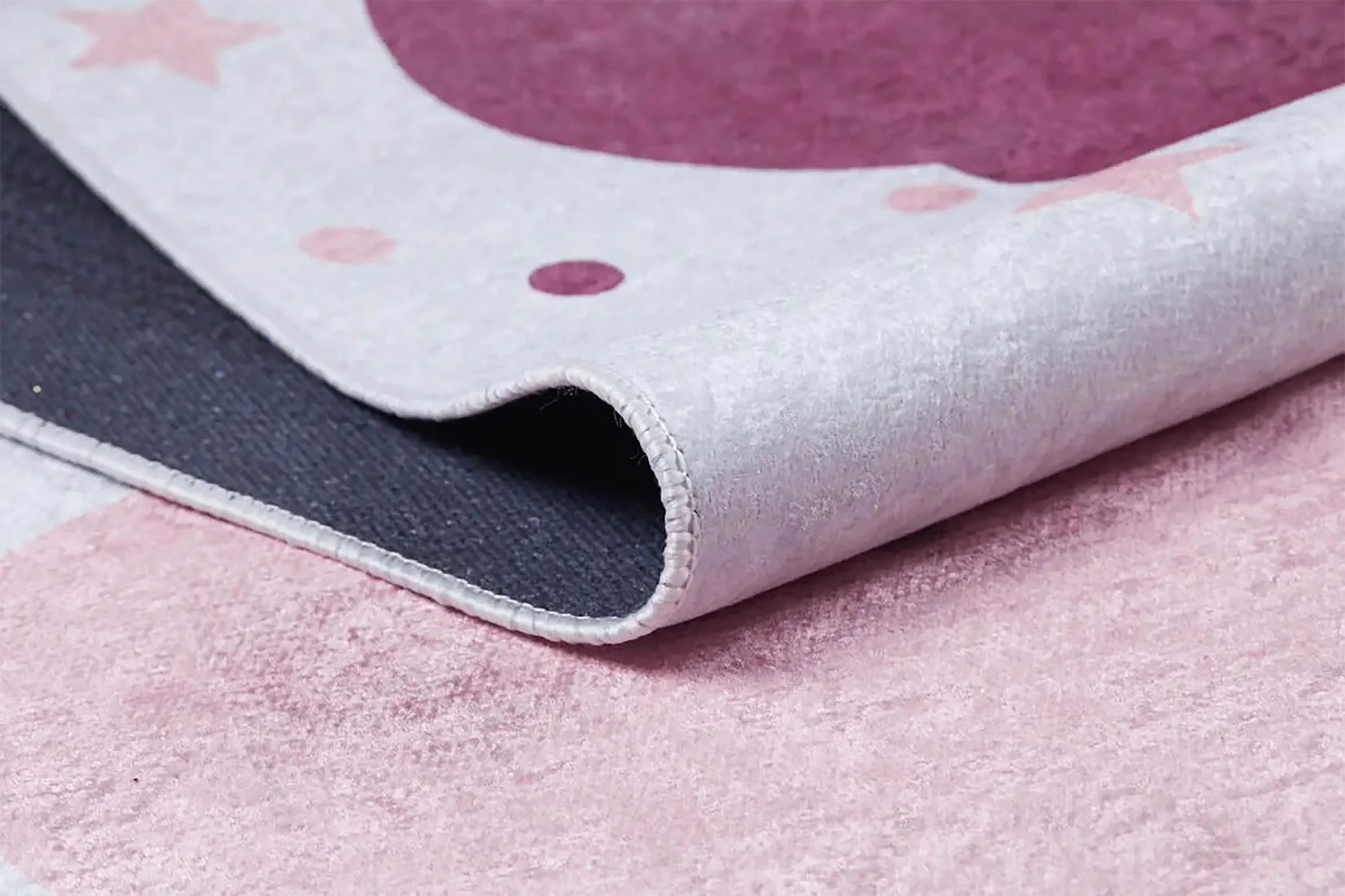 Bulut Yıldız Pembe Krem Çocuk Halısı-Pera Halı