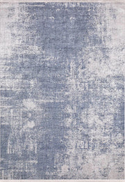 Buz Mavisi ve Beyaz Soyut Sanat Halısı