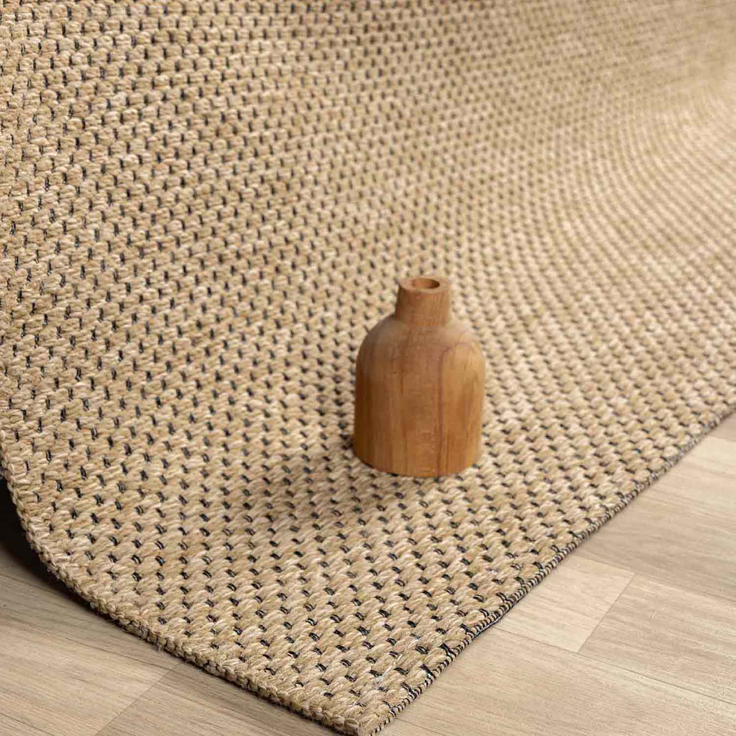 Kahve Bej Siyah Melanj Noktalı Modern Halı